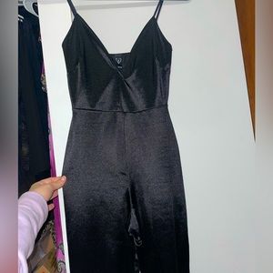 Windsor Silky Onesie Black form fitting